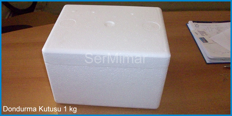 D-1000 1 Kg (1000 gr) Strafor Dondurma ve Tatlı Kutusu (25 mm Cidar)
